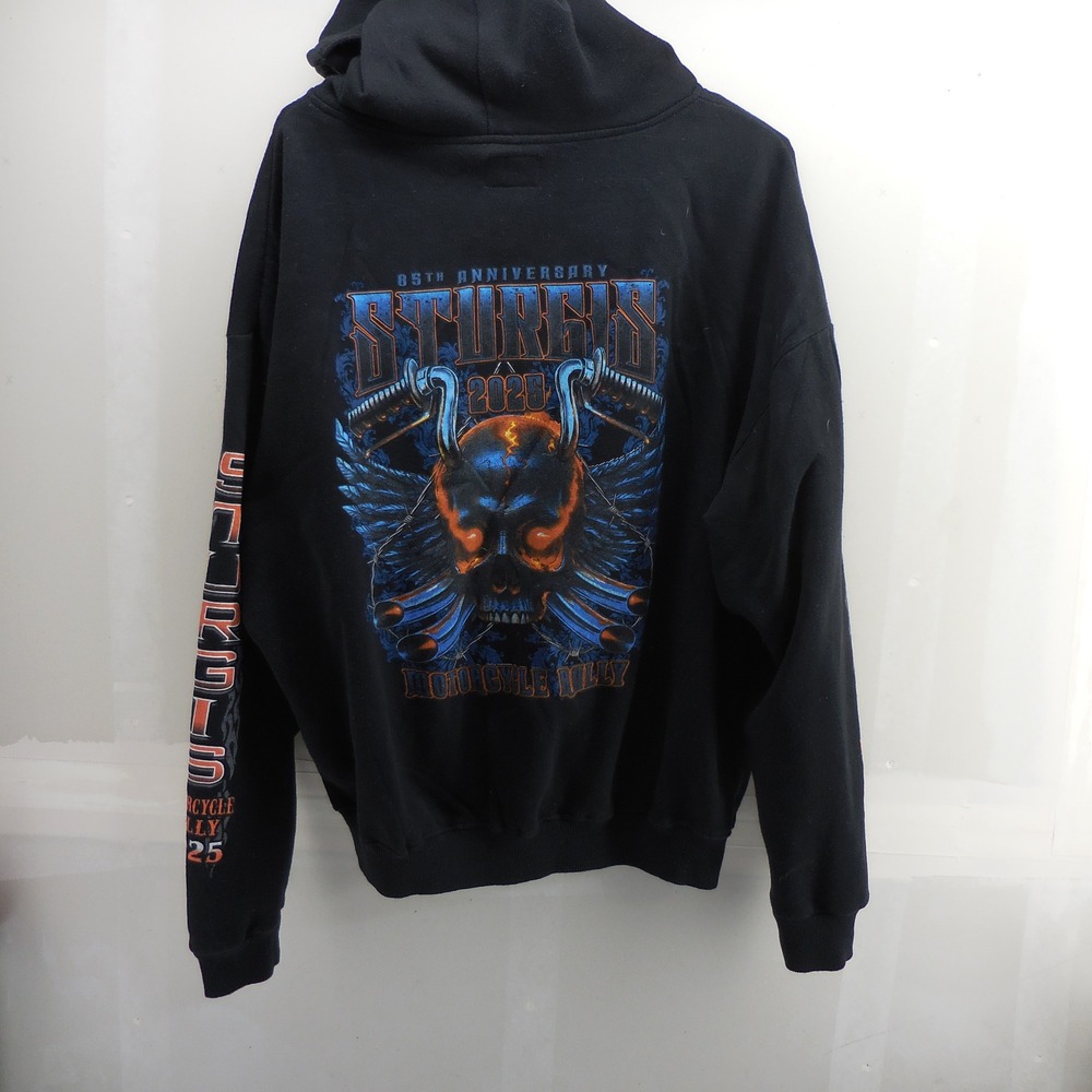Vance Textiles Sturgis 2025 85th Anniversary Motorcycle Rally Zip Hoodie 2XL